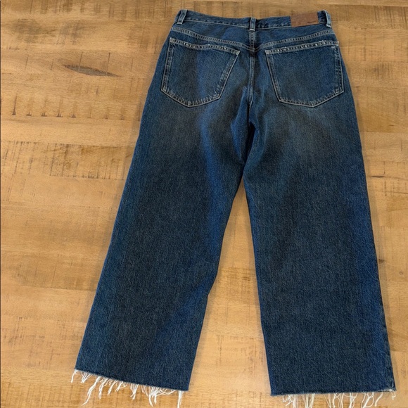 Madewell Low-Slung Baggy Crop Jeans 26 100% Cotton - Picture 14 of 15